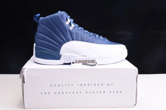 Reps TB 130690-404 Air Jordan 12 Stone Blue Retro 0718